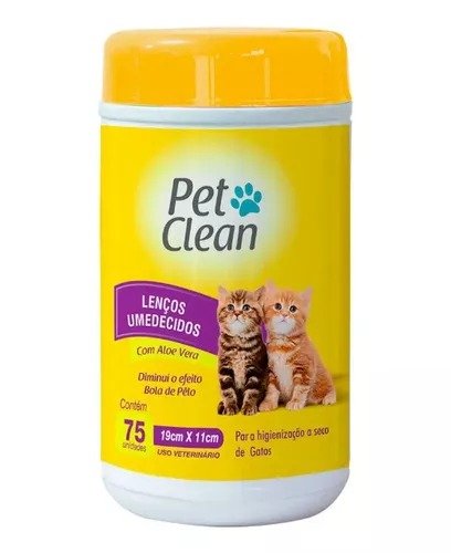 Lenço Umedecido para Cachorro e Gato Pet Clean - 75 Unidades Higiene animalLimpeza - Imagem 3